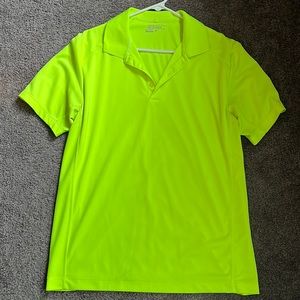 Large NEON YELLOW GREEN mens nike golf shirt